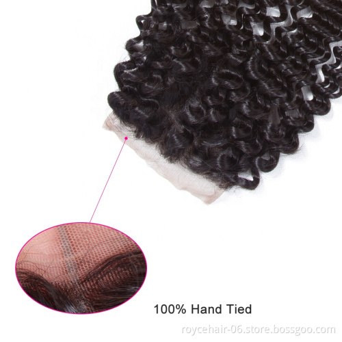 150% Density Bohemian BrazilIan Cuticle Aligned Pure Virgin Hair Weave Afro Kinky Curly Lace Front Mini Closures Vendor